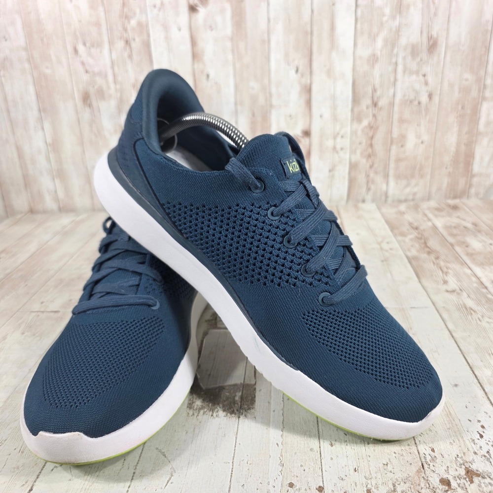 Kizik Lima Atlantic Blue Hands-Free Slip On Knit Sneakers Mens 11.5 - Picture 7 of 8
